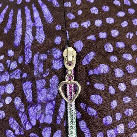 Purple Ankara XL 1X Peplum Top Tunic Jacket Dress Batik Art To Wear Handmade - Picture 6 of 13